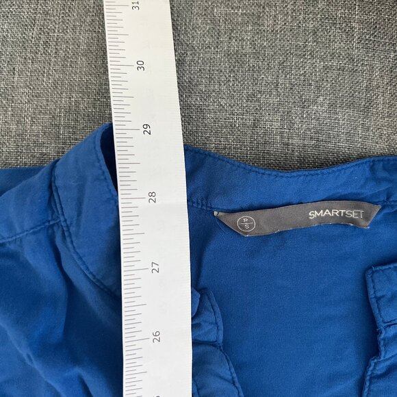 (2for$10) Smart Set Blue Tunic Blouse - Picture 9 of 15